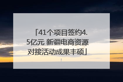 41个项目签约4.5亿元 新疆电商资源对接活动成果丰硕
