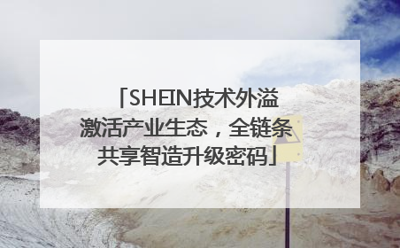 SHEIN技术外溢激活产业生态，全链条共享智造升级密码